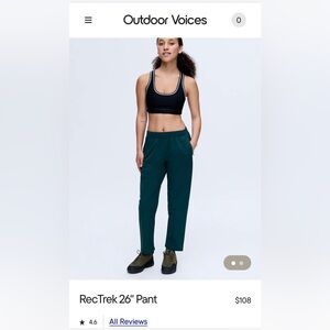 Outdoor Voices Rectrek 26” Pant size medium